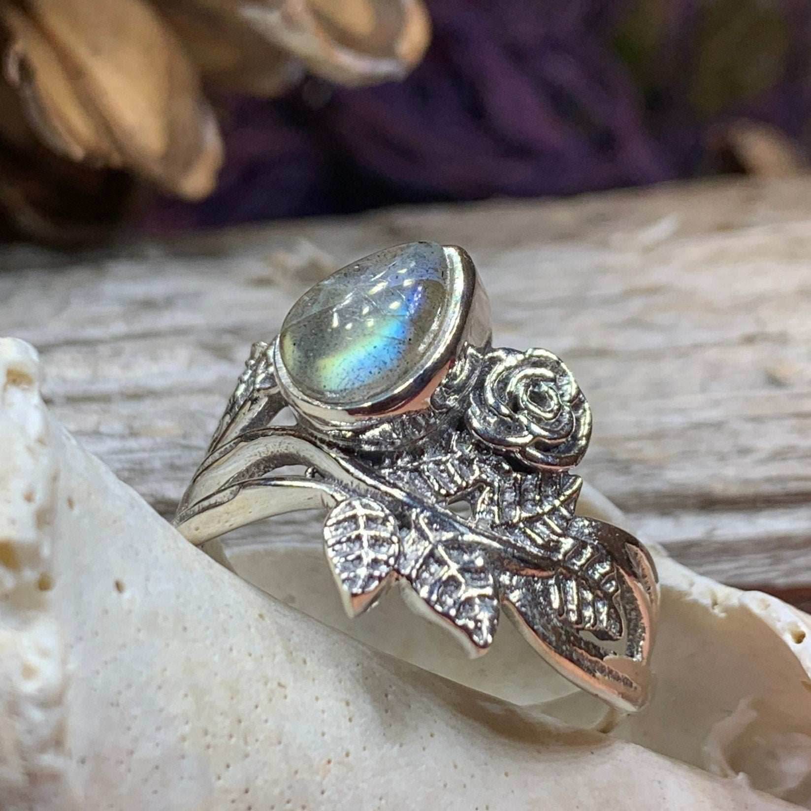 Wild Irish Rose Ring - 6 / Moonstone