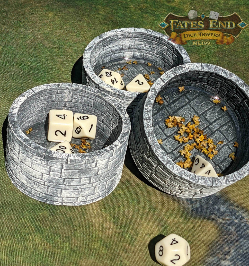 Dice Cup/Dice Bowl/Coaster-Fate's End Collection - Black / Small