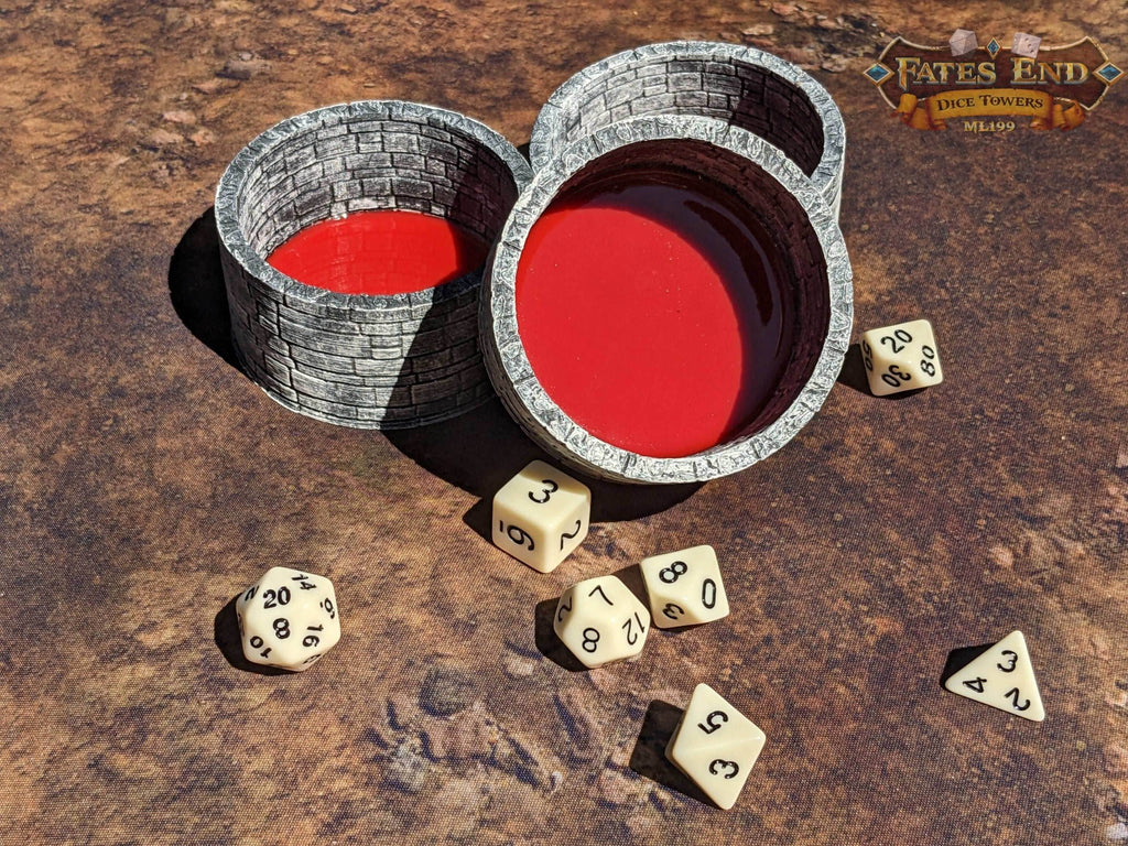 Dice Cup/Dice Bowl/Coaster-Fate's End Collection - Black / Small