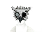 White Horned Owl Goggles Handmade Genuine Leather Mask - 