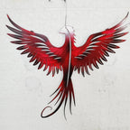 Phoenix Metal Wall Art – Modern Home or Lake House Decor, Statement Flame Bird Sculpture