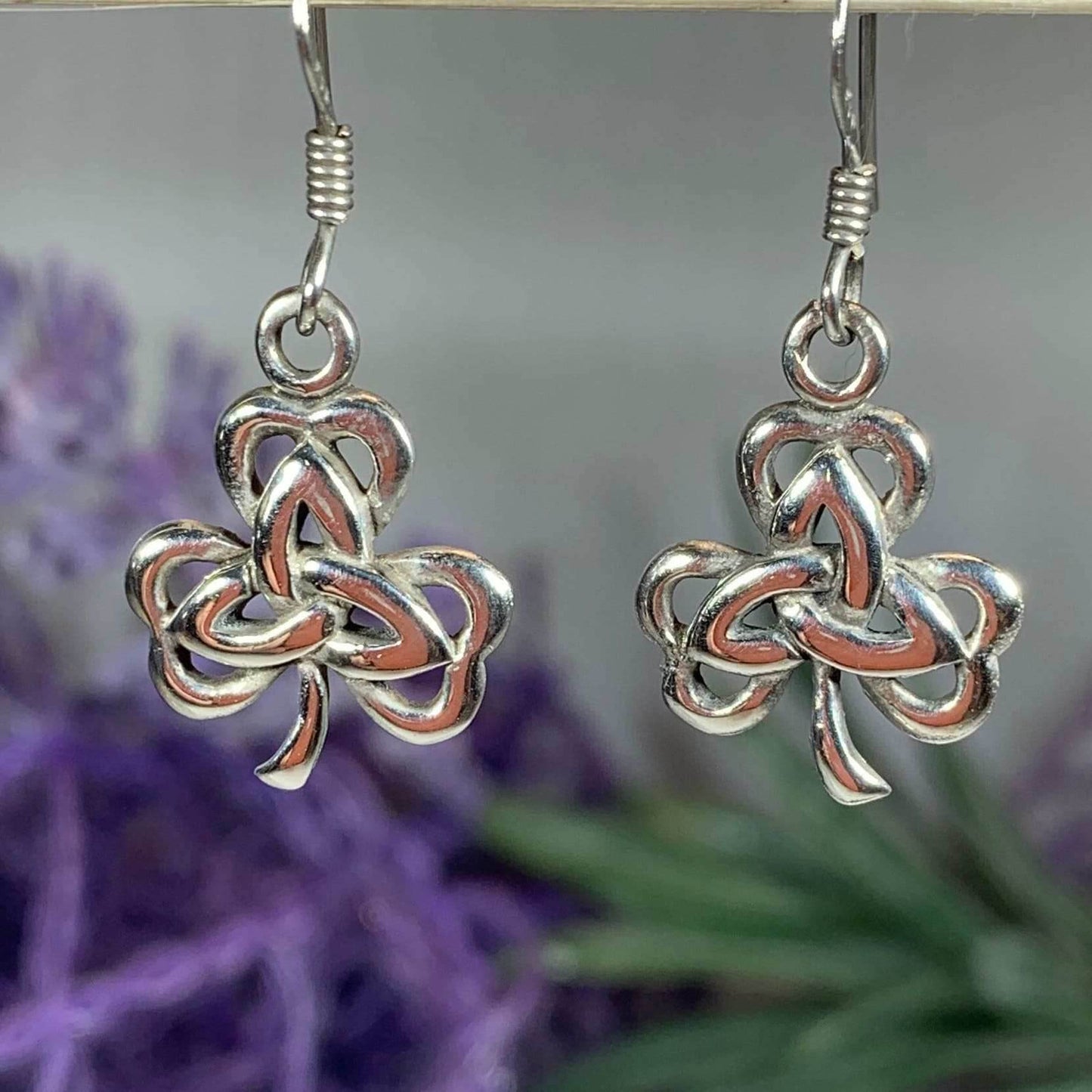 Shamrock Trinity Knot Earrings - 