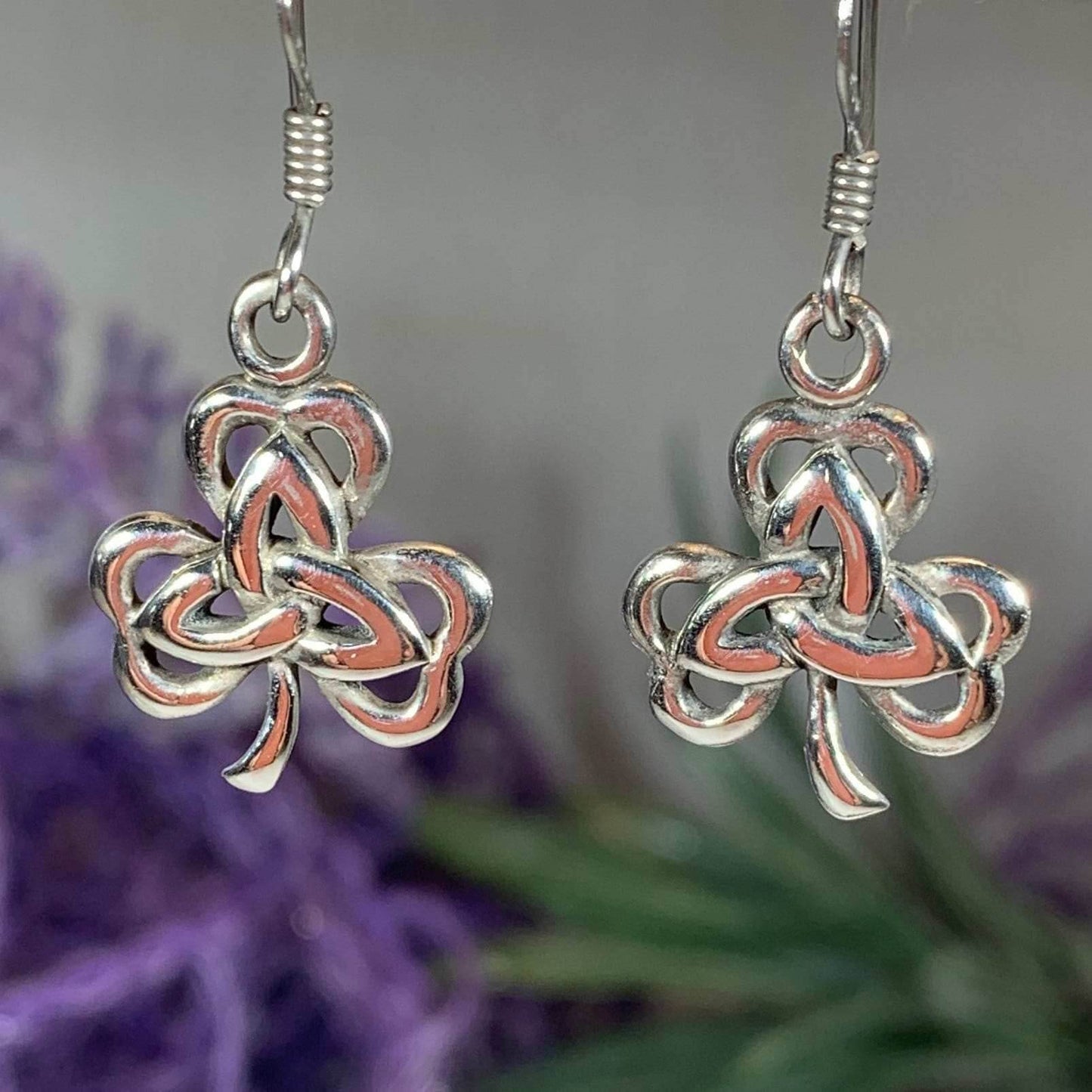 Shamrock Trinity Knot Earrings - 