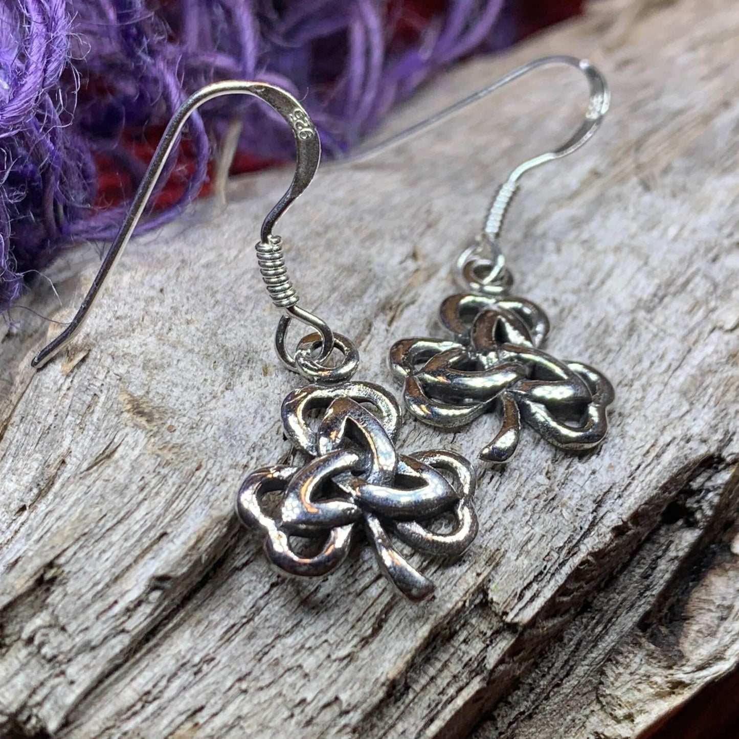 Shamrock Trinity Knot Earrings - 