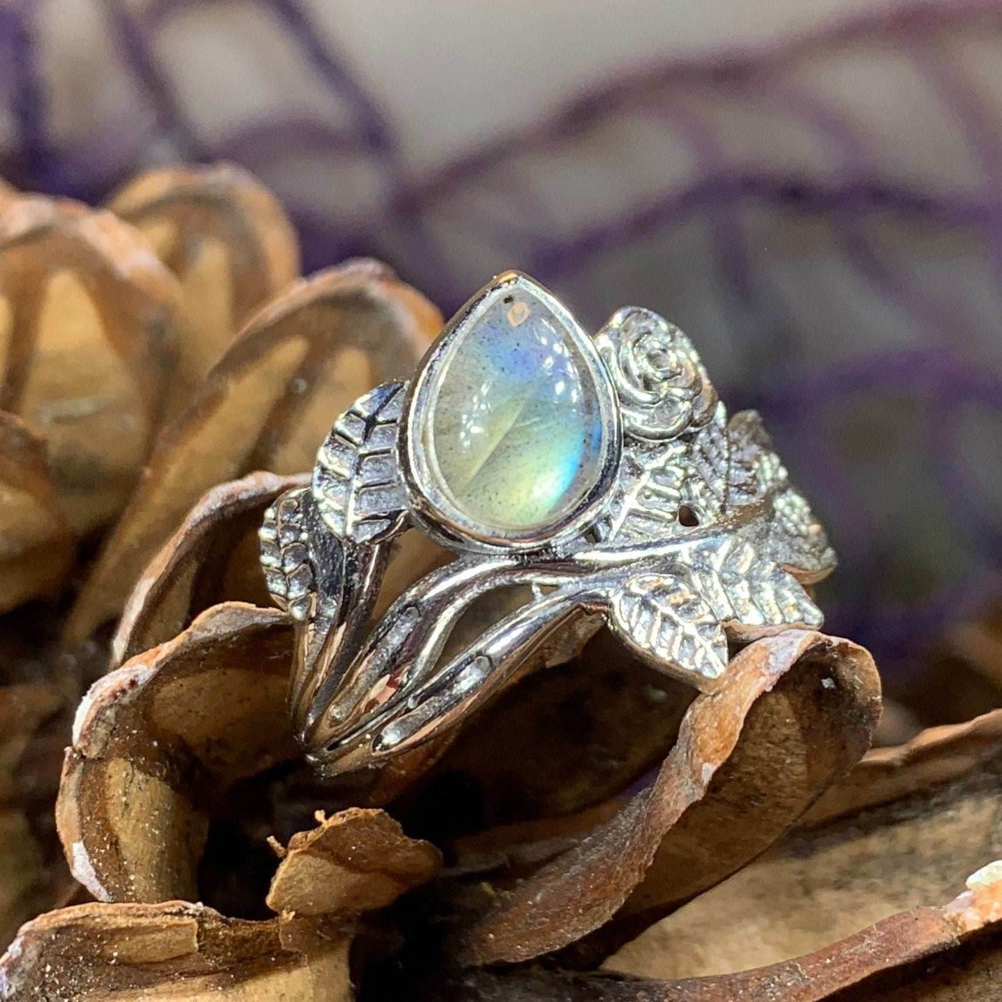 Wild Irish Rose Ring - 6 / Moonstone