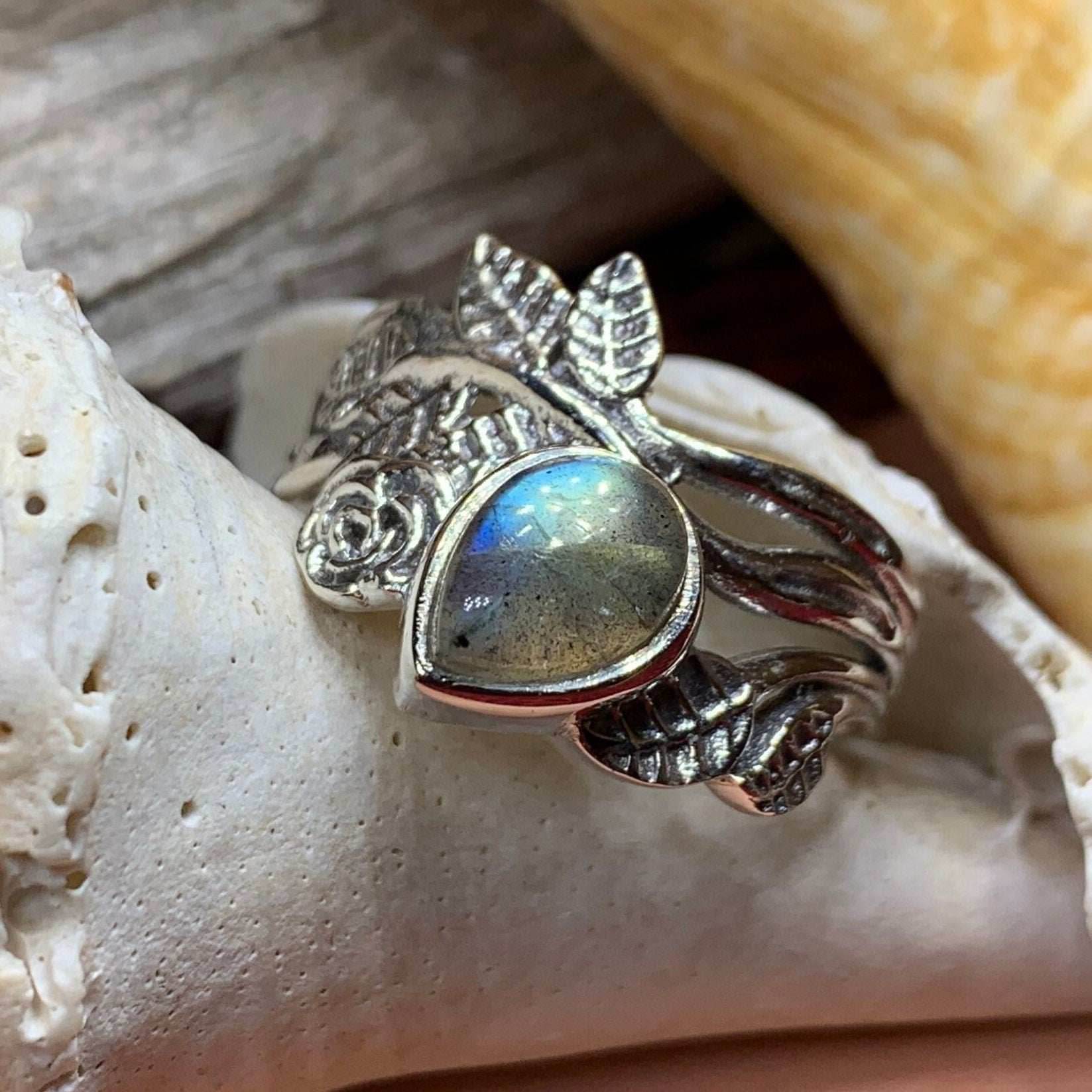 Wild Irish Rose Ring - 6 / Moonstone