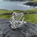 Green Isle Celtic Harp Ring