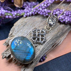 Nyra Celtic Love Knot Necklace - 18 / Labradorite