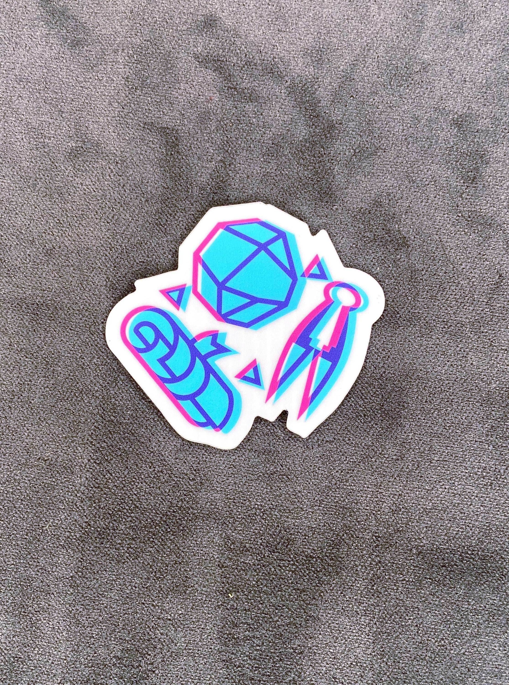 Boulder Parchment Shears Vinyl Sticker – Ye Olde Rock‑Paper‑Scissors - 