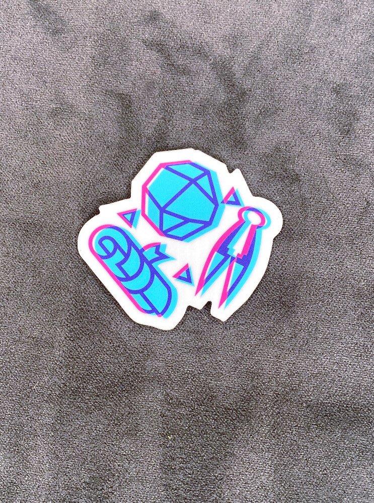 Boulder Parchment Shears Vinyl Sticker – Ye Olde Rock‑Paper‑Scissors