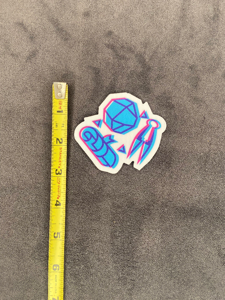 Boulder Parchment Shears Vinyl Sticker – Ye Olde Rock‑Paper‑Scissors