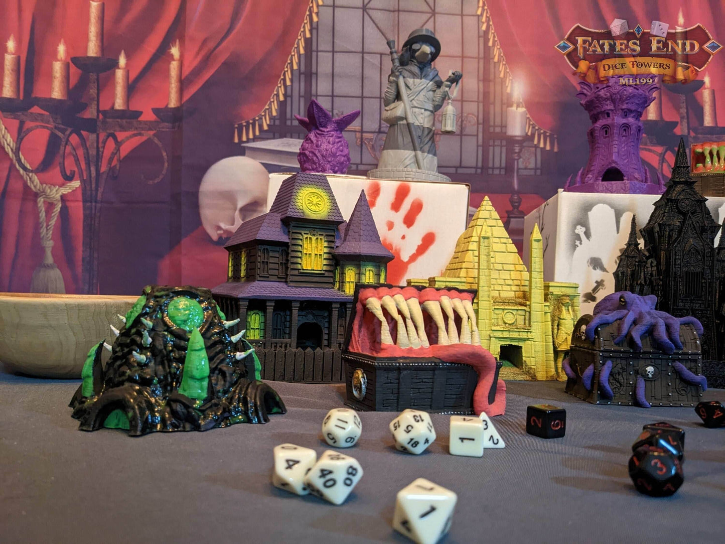 Gothic Horror Mystery Loot Box - Dice Towers and Dice Jails/Prisons/Vaults - Hand Painted and Non-Hand Painted Options- DnD D&D RPG Cosplay - Hand Painted Items