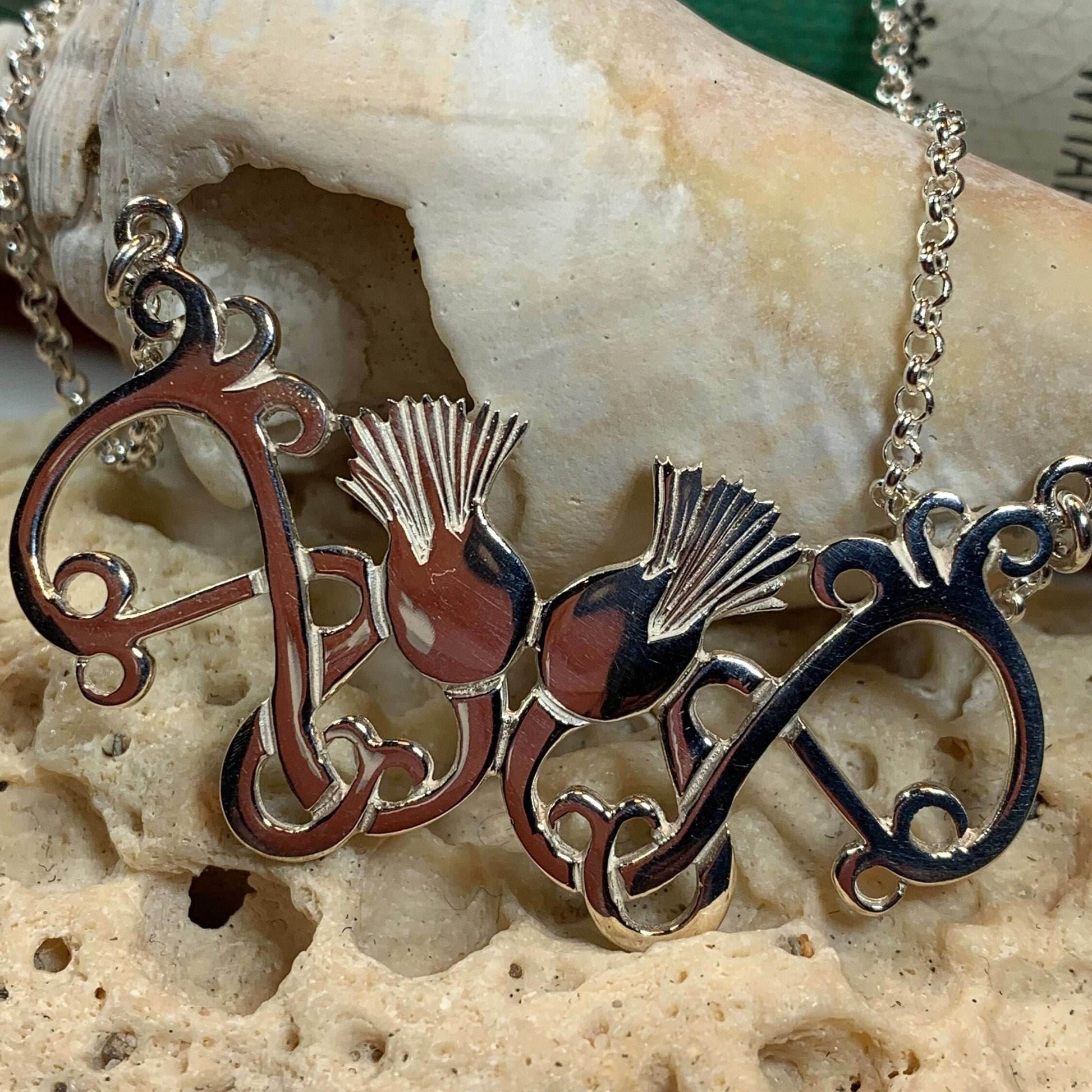 Scottish Meadow Thistle Necklace - 