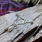 Neamhnaid Celtic Knot Pearl Necklace - 