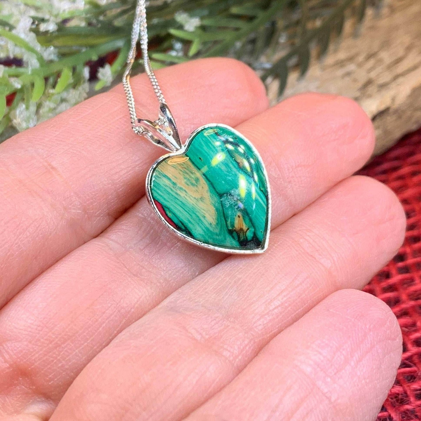 Scottish Heathergems Heart Necklace - Purple