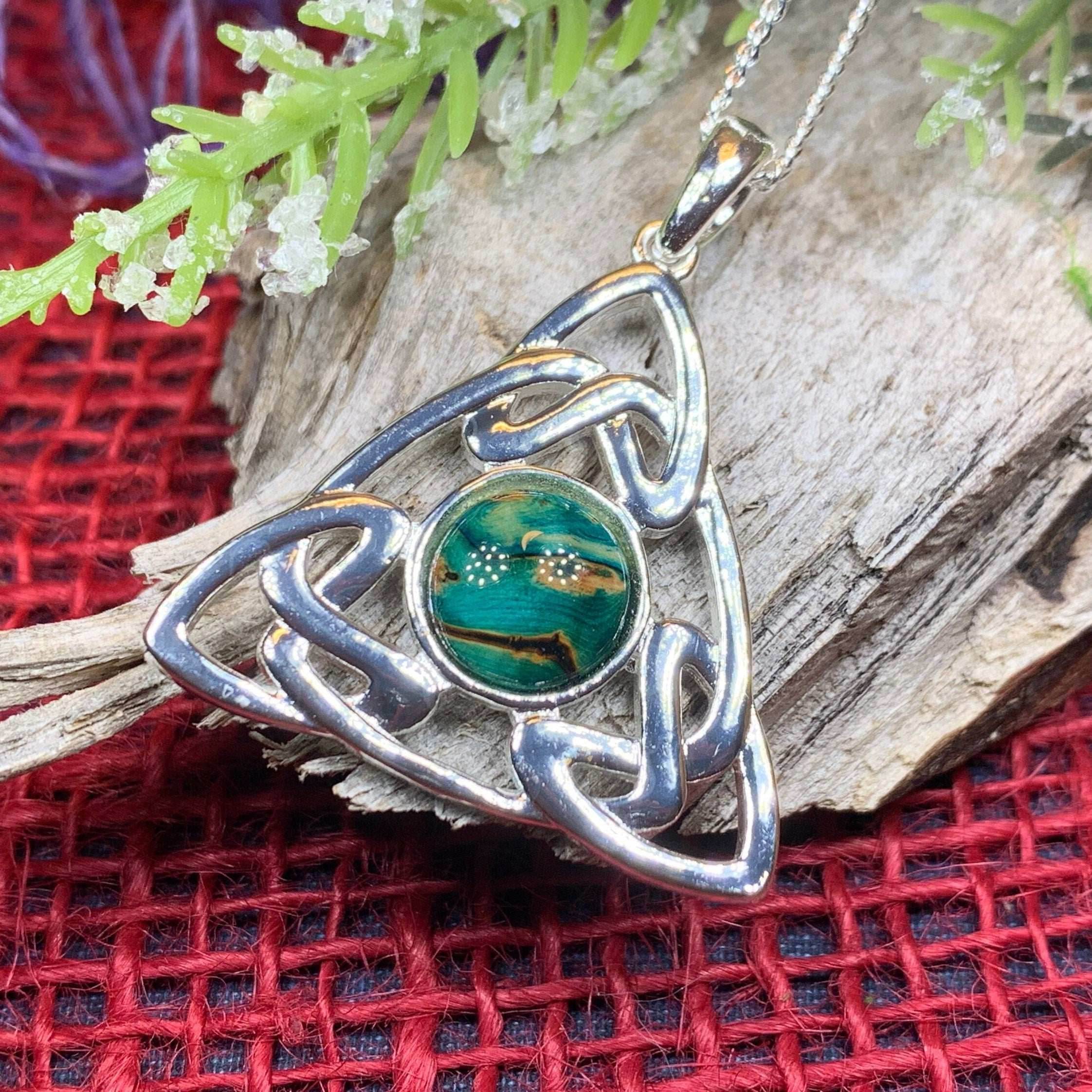Heathergems Pictish Celtic Knot Necklace - Green