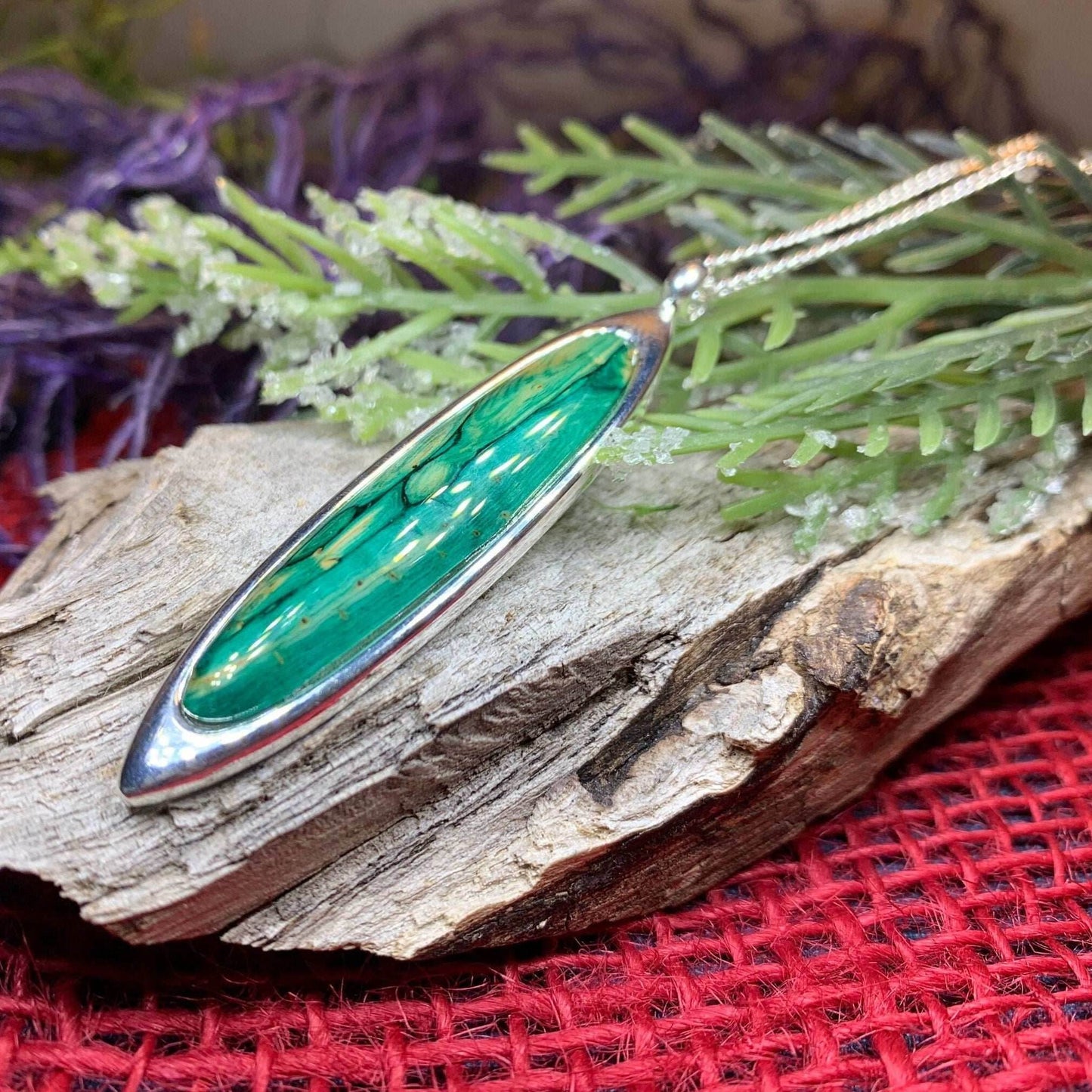 Scottish Highlands Heathergems Necklace - Green/Gold