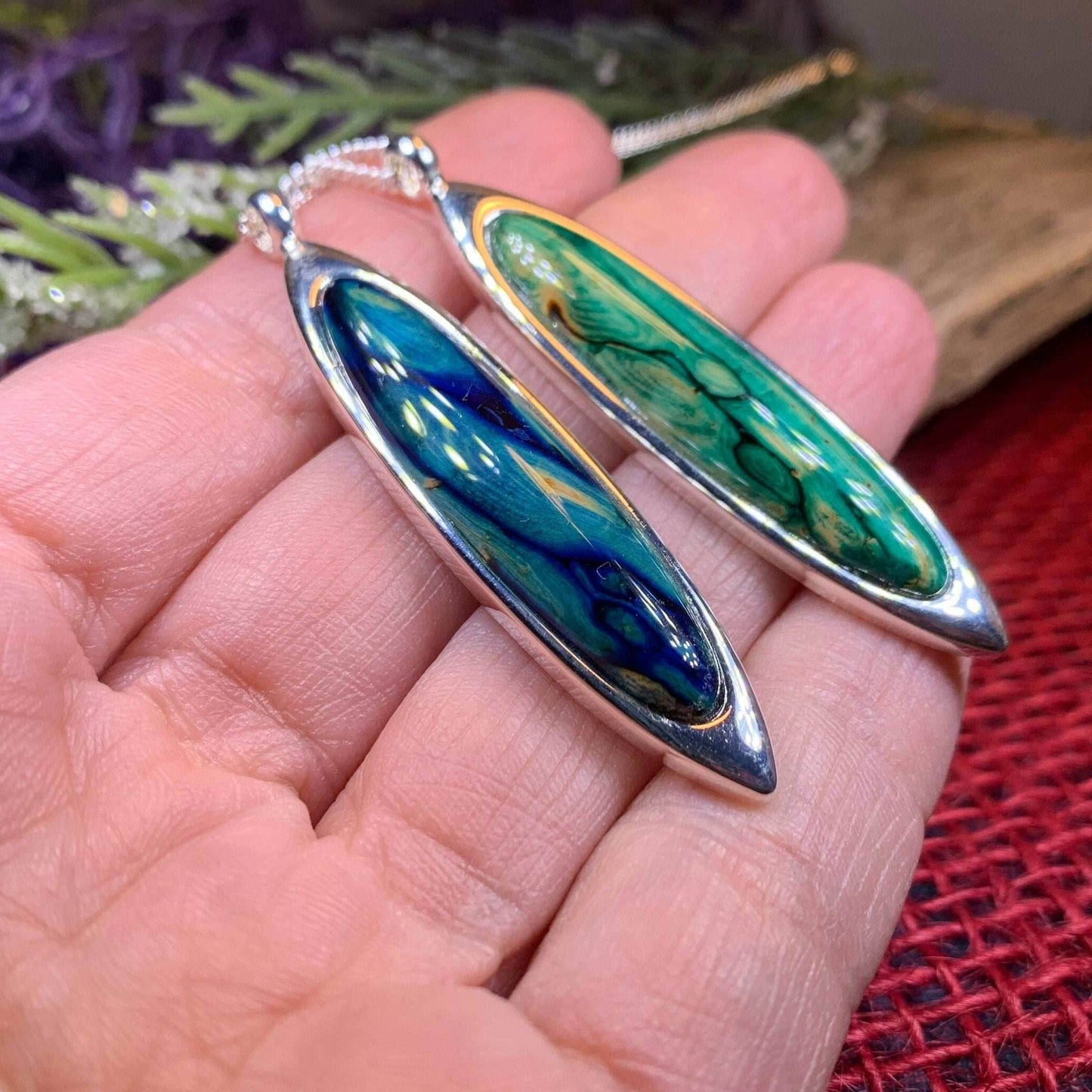 Scottish Highlands Heathergems Necklace - Green/Gold