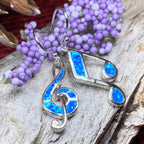 Symphony Opal Music Earrings - Blue