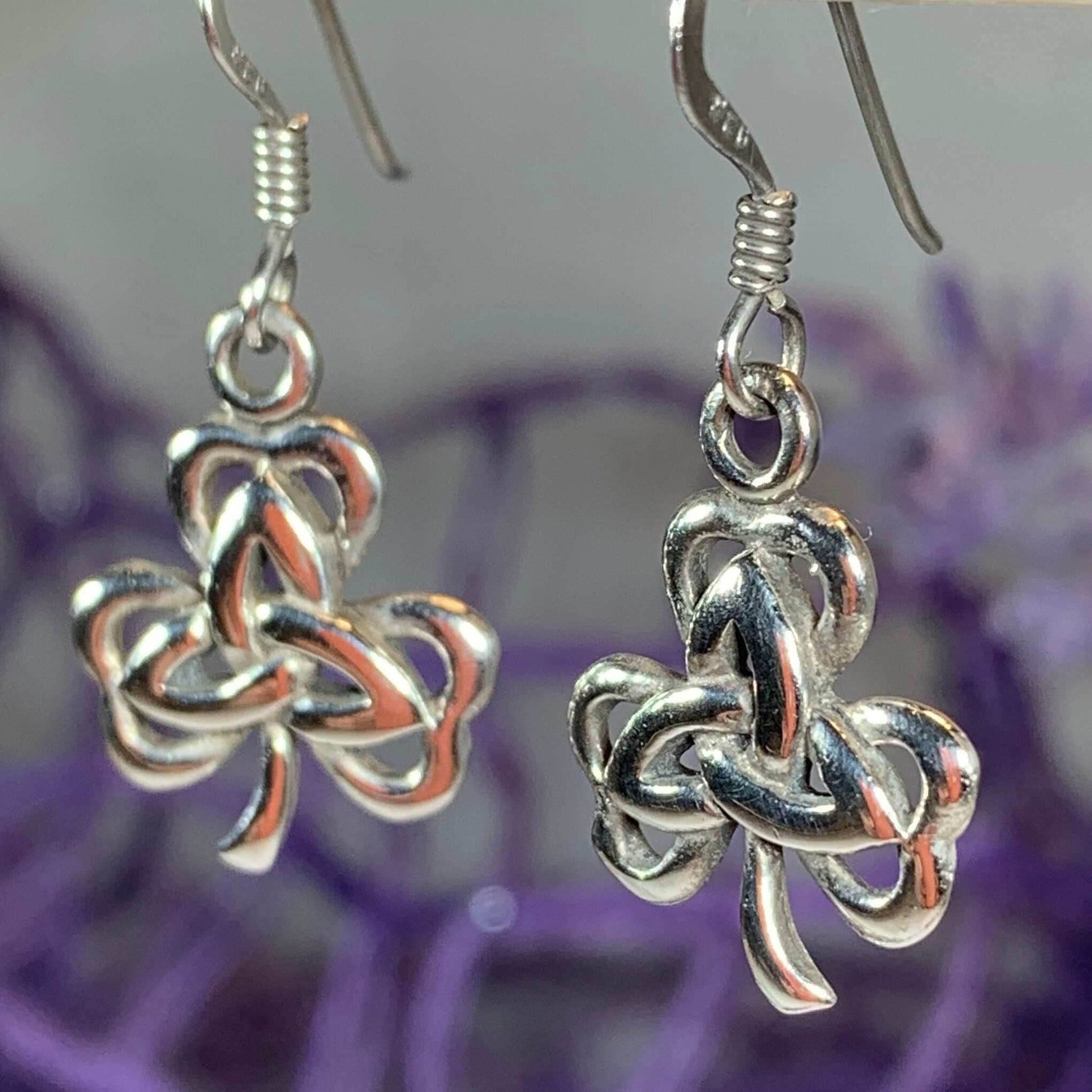 Shamrock Trinity Knot Earrings - 