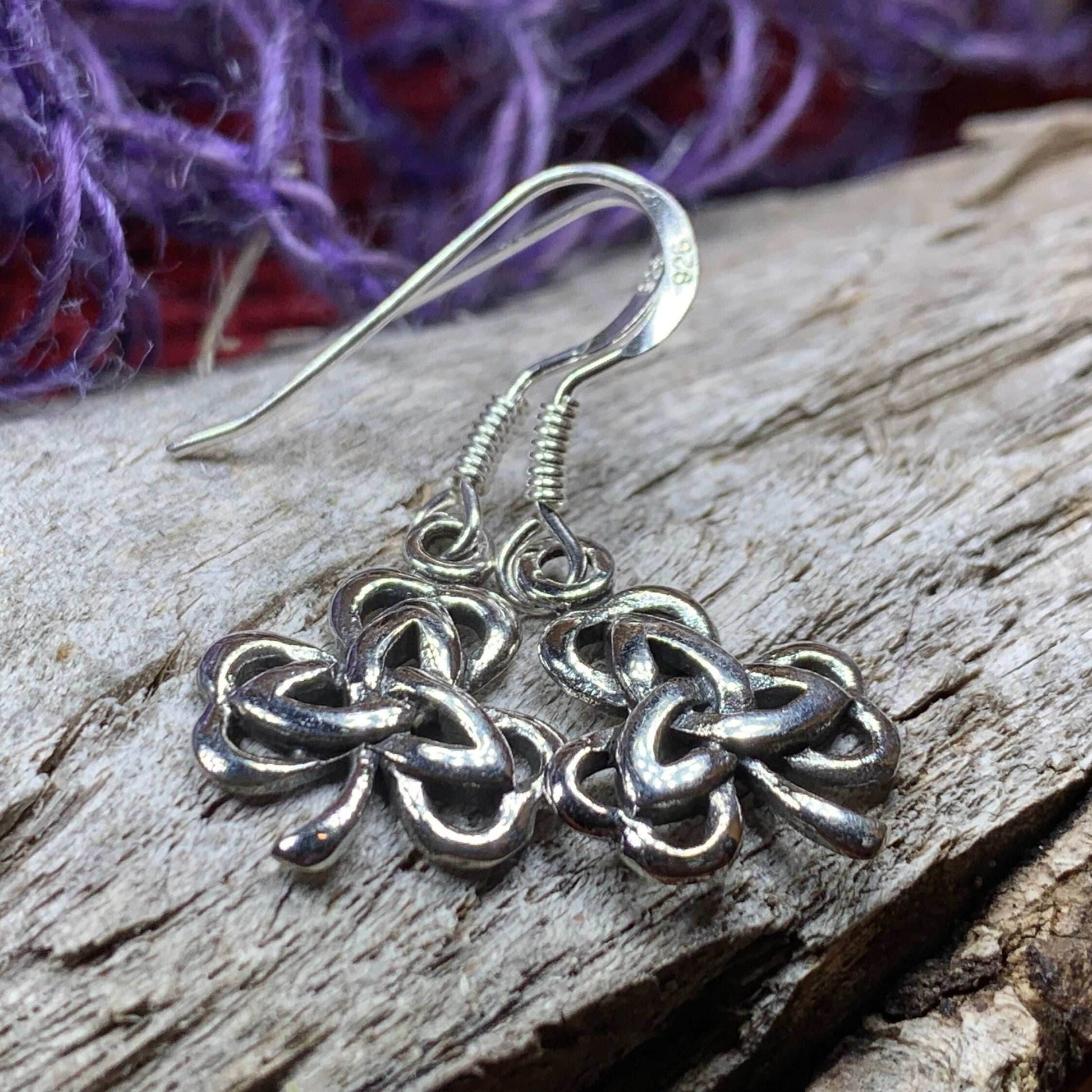 Shamrock Trinity Knot Earrings - 