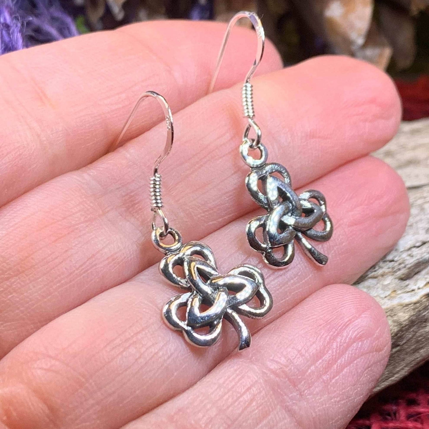 Shamrock Trinity Knot Earrings - 