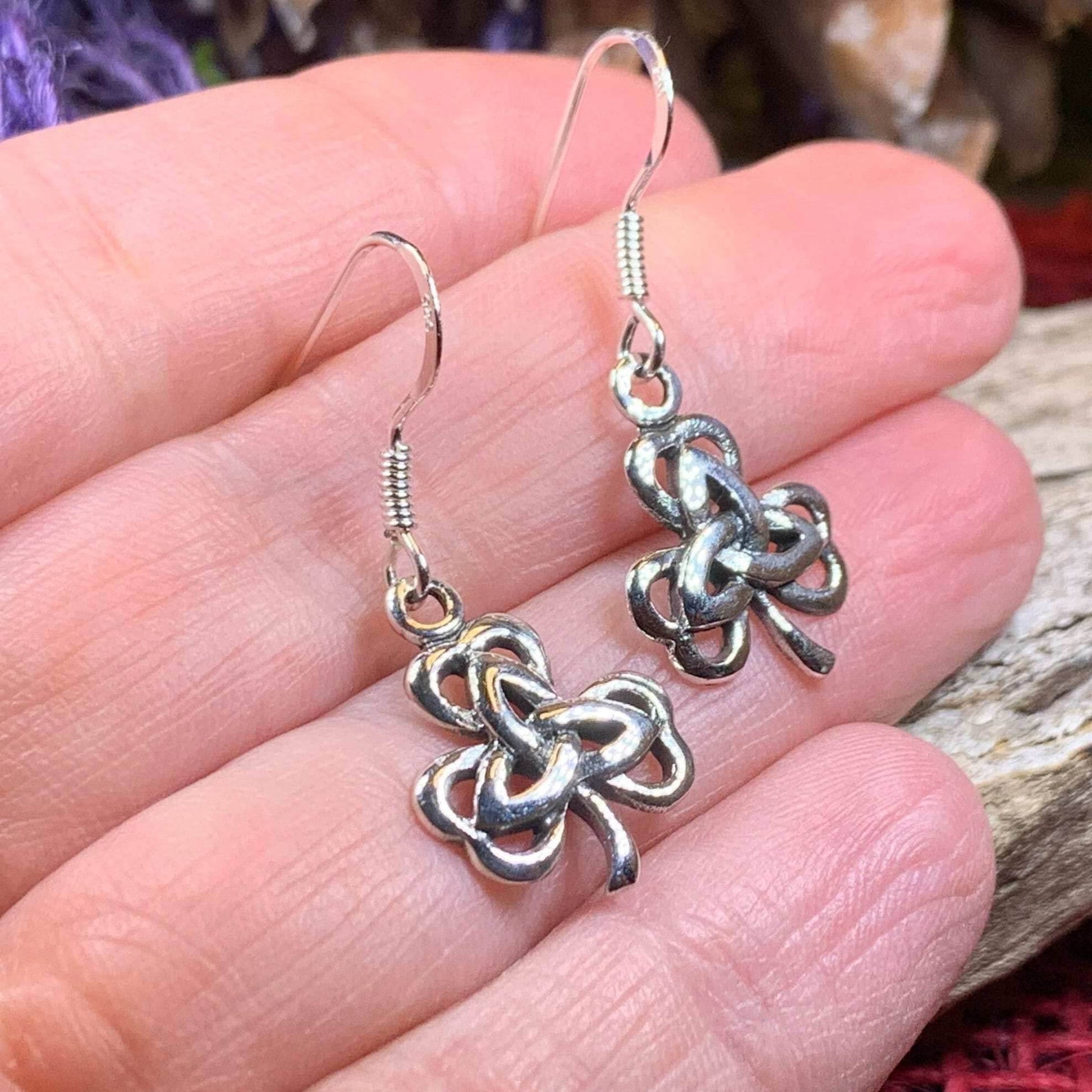 Shamrock Trinity Knot Earrings - 