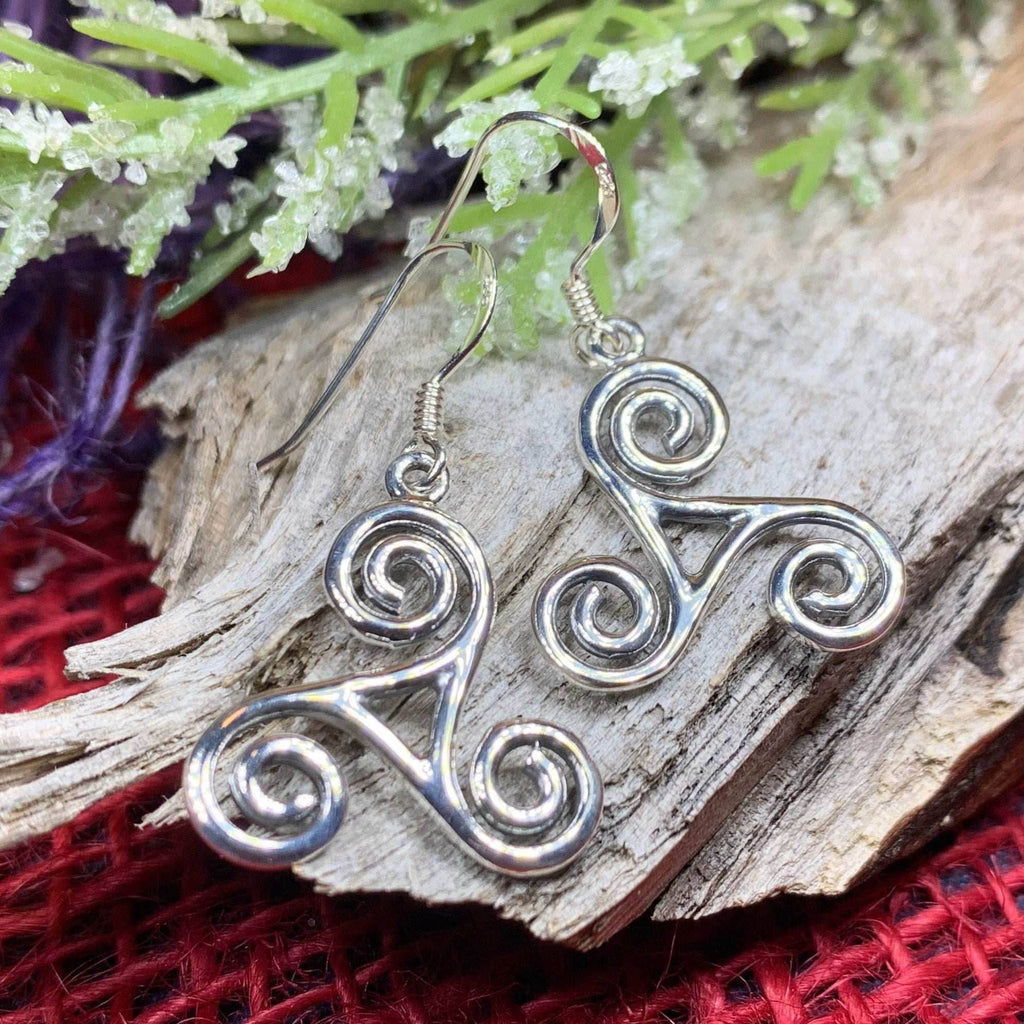 Elfwyn Celtic Spiral Earrings - 