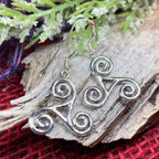 Elfwyn Celtic Spiral Earrings - 