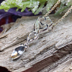 Celtic Hearts Welsh Love Spoon Necklace - 18