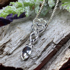 Celtic Hearts Welsh Love Spoon Necklace - 18