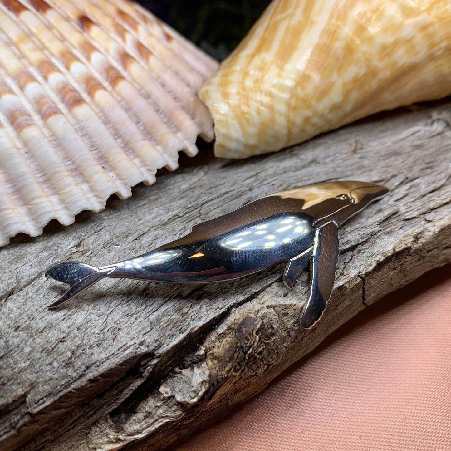 Realistic Humpback Whale Necklace - 18