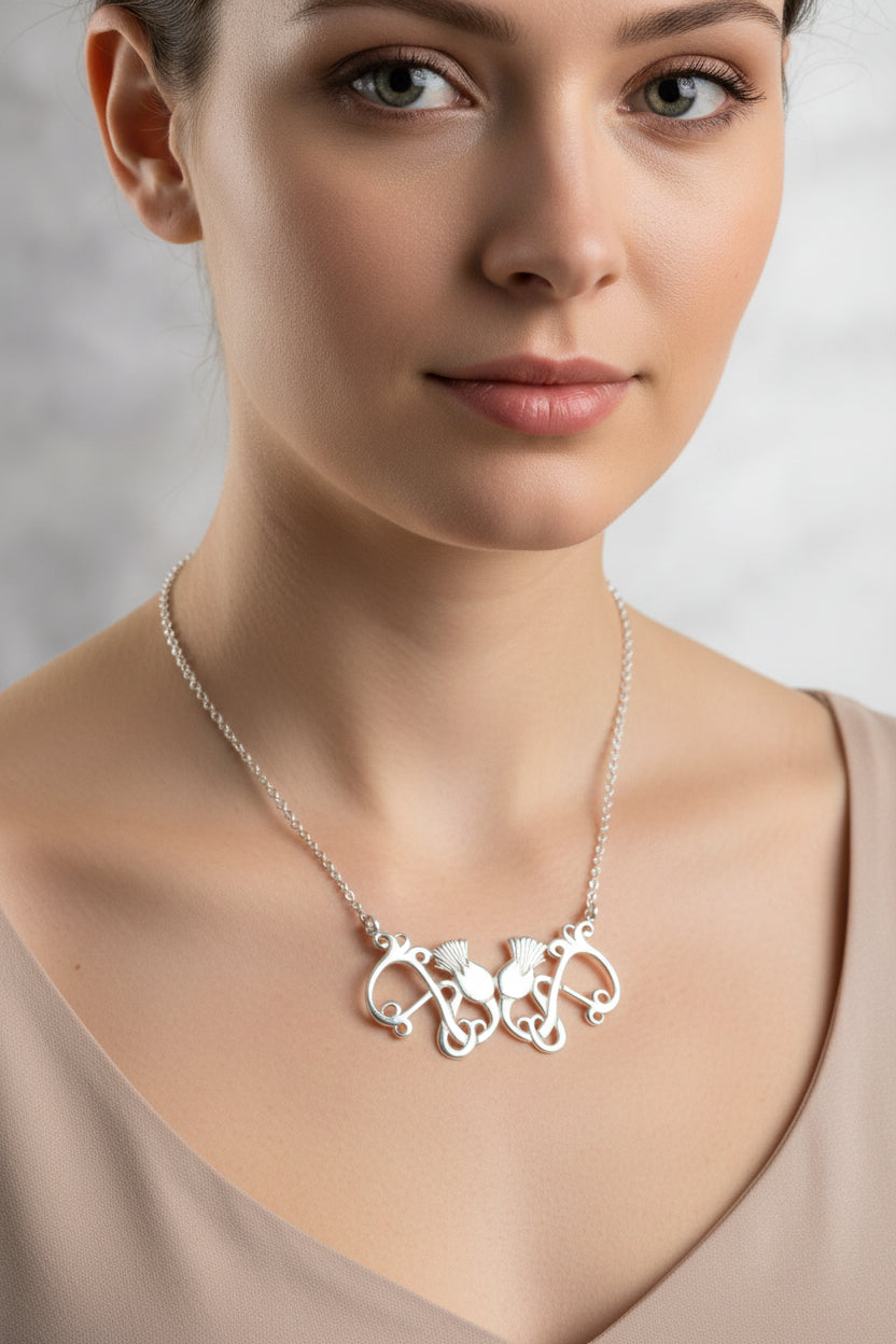 Scottish Meadow Thistle Necklace