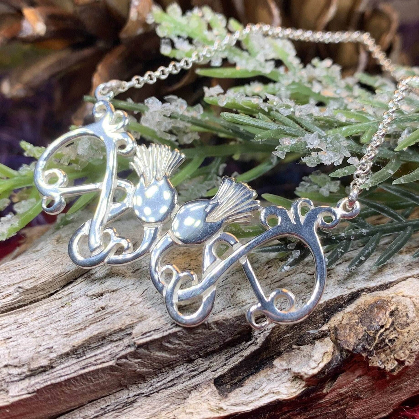 Scottish Meadow Thistle Necklace - 