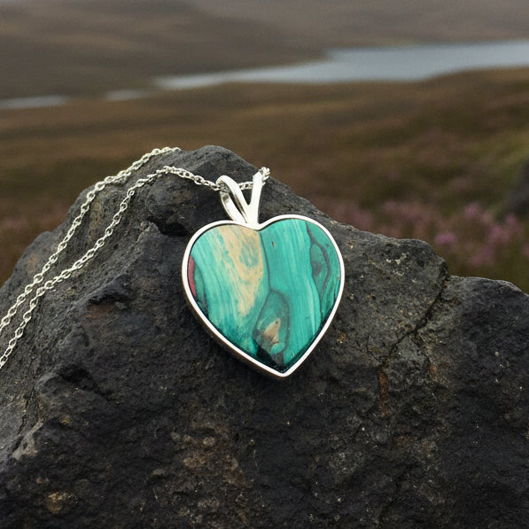 Scottish Heathergems Heart Necklace