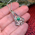 Heathergems Celtic Knot Necklace - Green