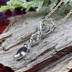 Celtic Hearts Welsh Love Spoon Necklace - 18