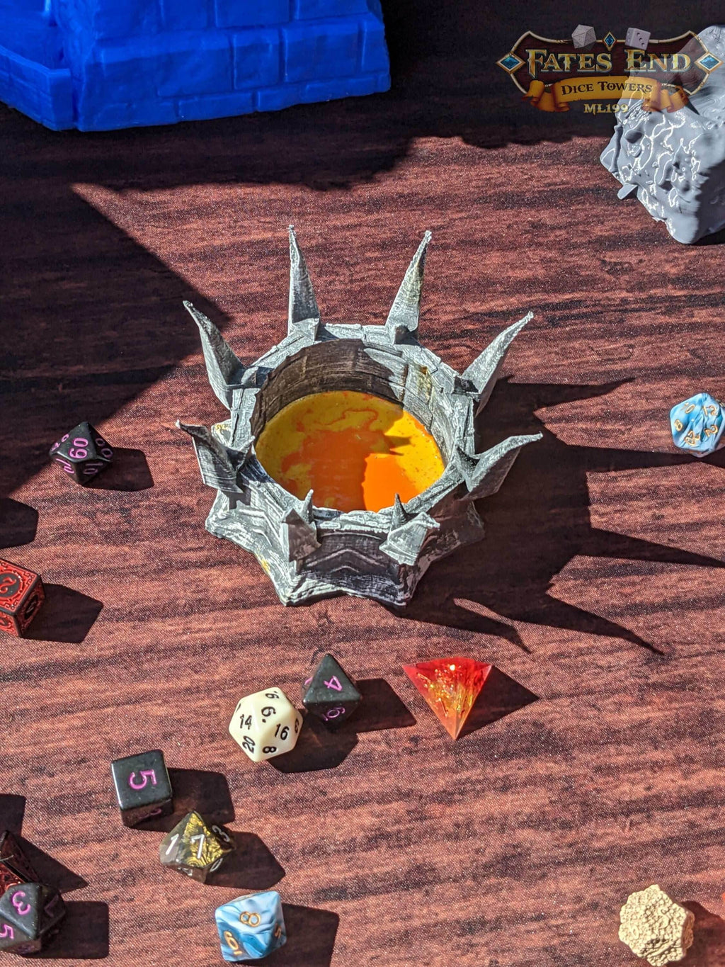 Evil Necromancer Dice Cup/Dice Bowl/Coaster-Fate's End Collection - Black / Small