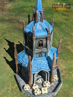 Paladin 3D Printed Dice Tower - Fate's End Collection - A Beacon of Honor! - Black / Yes- Include Random Dice Set