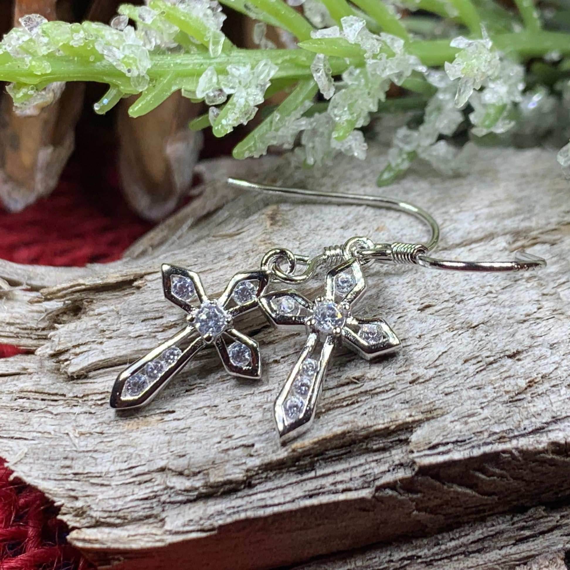 Purity Celtic Cross Earrings - 
