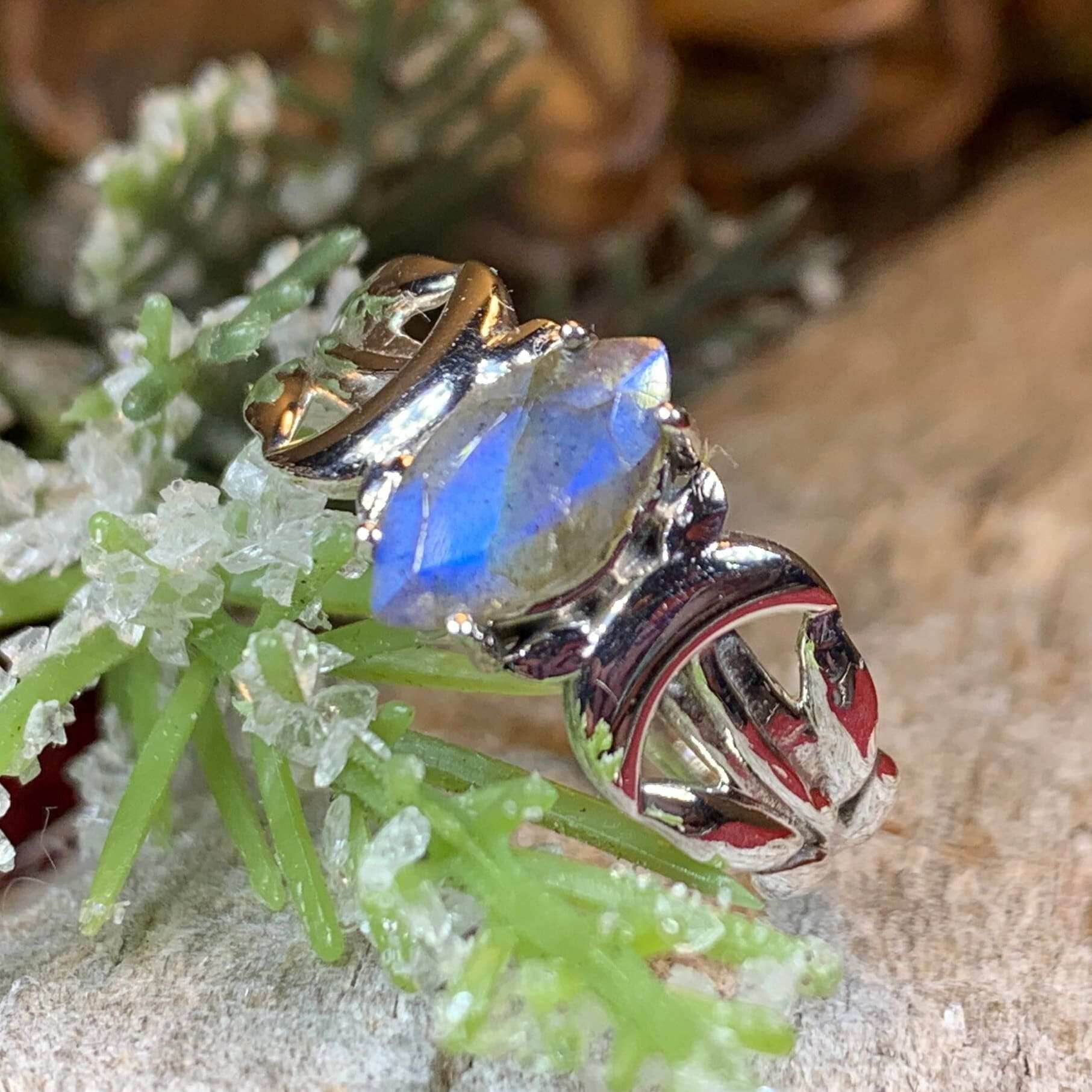 Solstice Triple Moon Ring - 6 / Amethyst