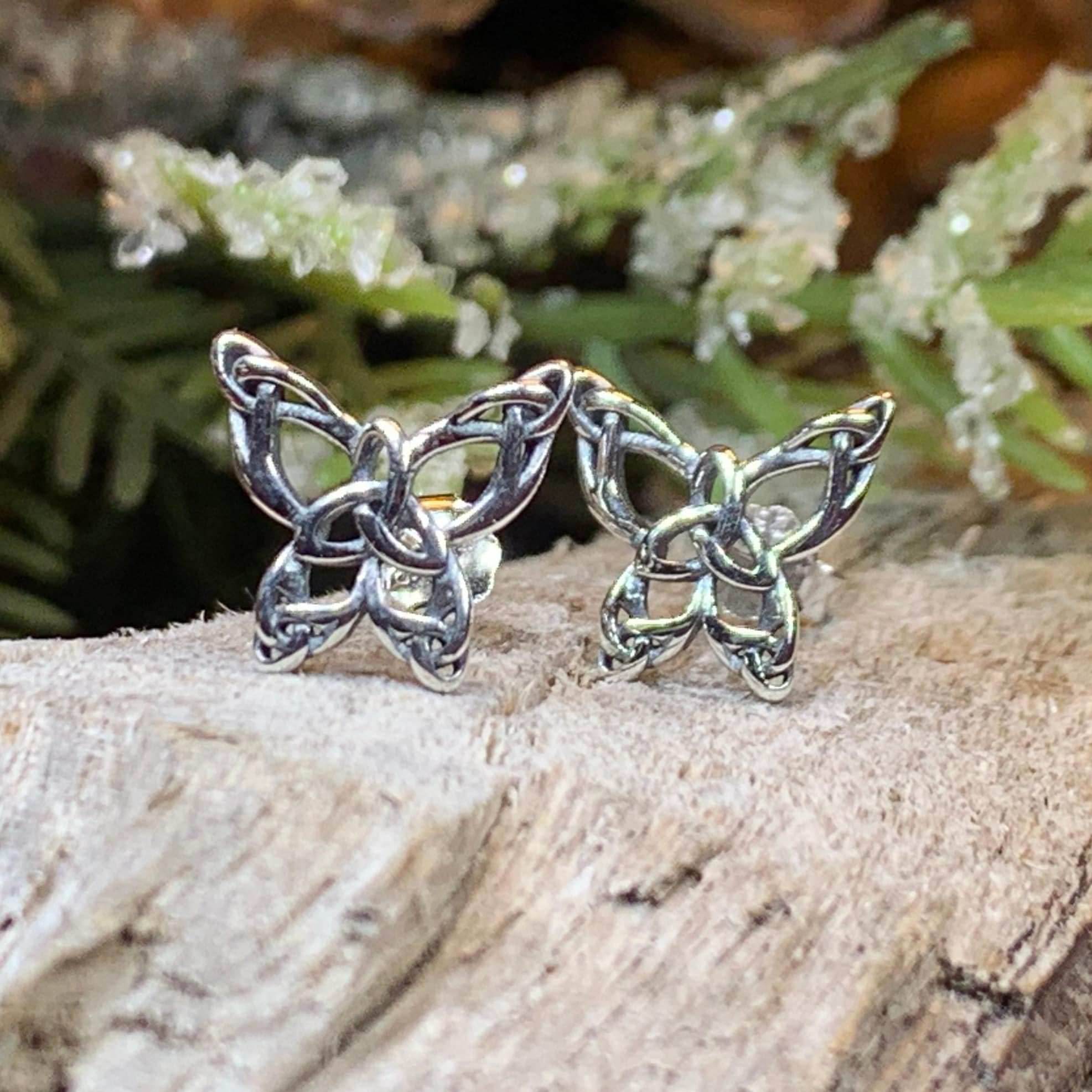 Celtic Butterfly Post Earrings - 