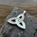 Fire Opal Celtic Knot Necklace