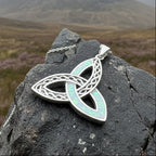 Fire Opal Celtic Knot Necklace