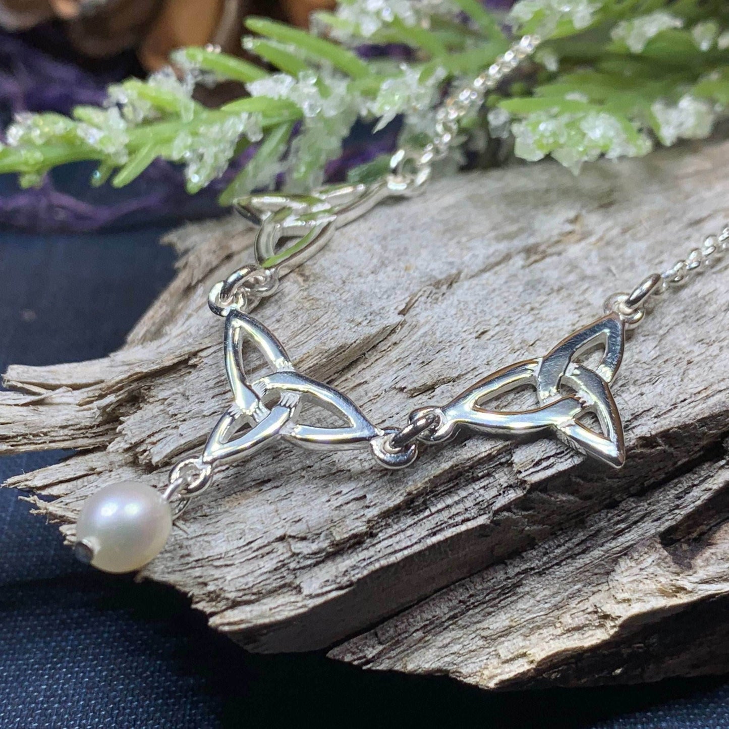 Pearl Celtic Knot Necklace - 
