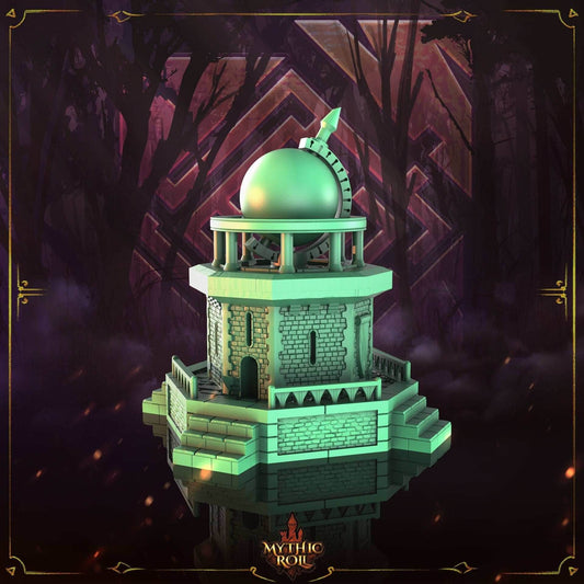 Explorer-Observatory-Dice Box/Dice Jail/Dice Vault-Mythic Roll-Unchained Games - Black