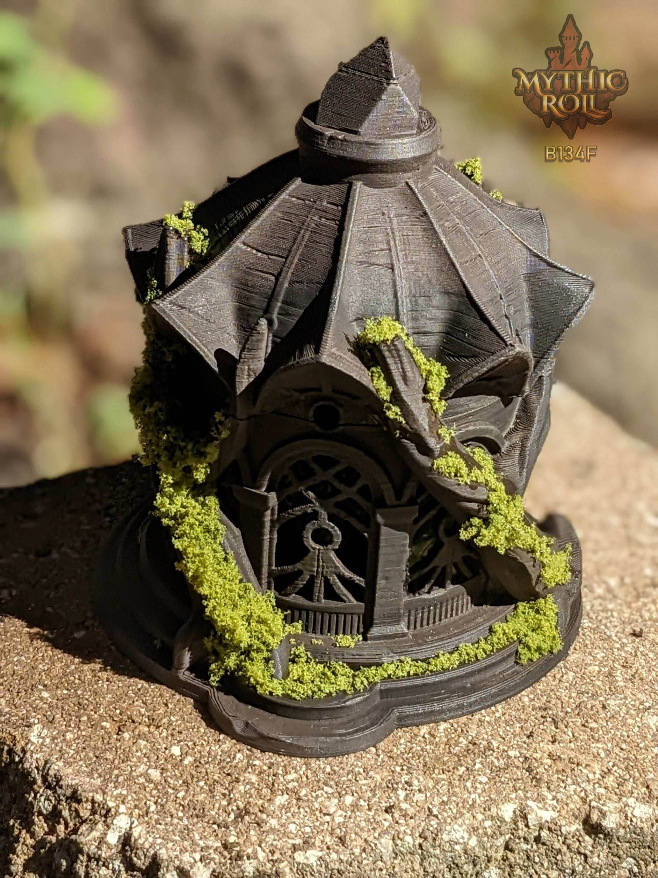 Elanor's Garden 3D Printed Dice Jail | RPG Dice Vault | D20 Storage Box | Player Gift - Mythic Roll Collection by Unchained Games. - Black / Yes- Include Random Dice Set