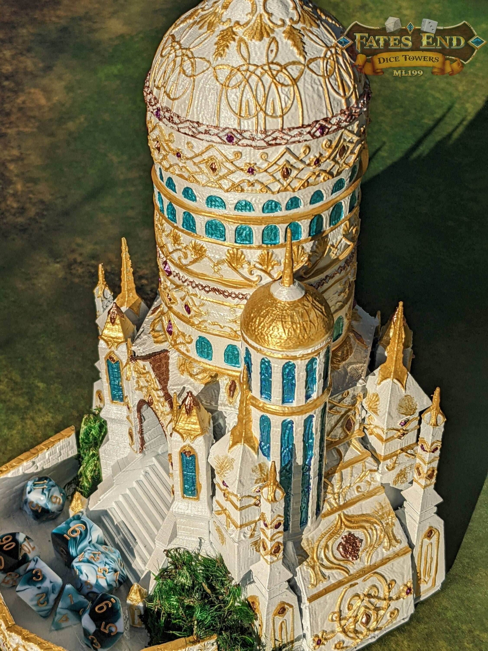 Eladrin Dice Tower - Fate's End Collection - Channel Feywild Grace and Seasonal Mystique with Each Roll. - Black / Yes- Include Random Dice Set