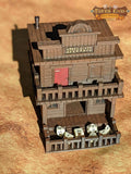 Ghost Town 3D Printed Dice Tower- Fate's End Collection- Have your sidearm ready to draw! - Black / Yes- Include Random Dice Set