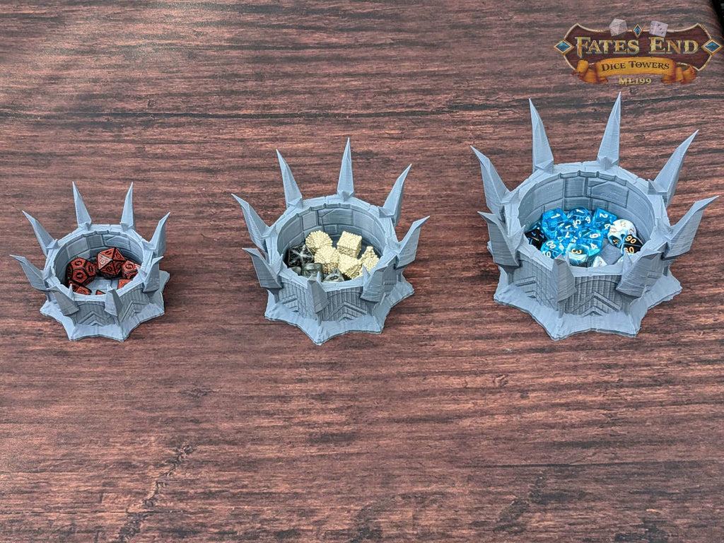 Evil Necromancer Dice Cup/Dice Bowl/Coaster-Fate's End Collection - Black / Small